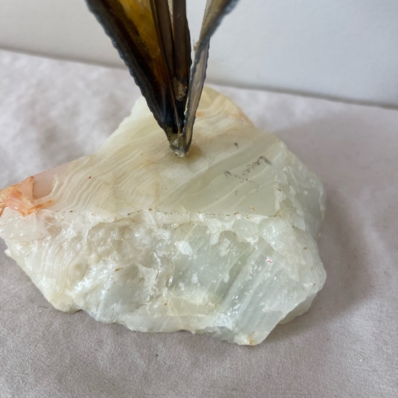 Metal Rose Sculpture Mario Jason Flower Brass Copper Art Artist Torch Cut MCM - Picture 5 of 11